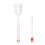 Ergonomic Handle Sponge Scrubber And Straw Cleaner Cleaning-Red 6