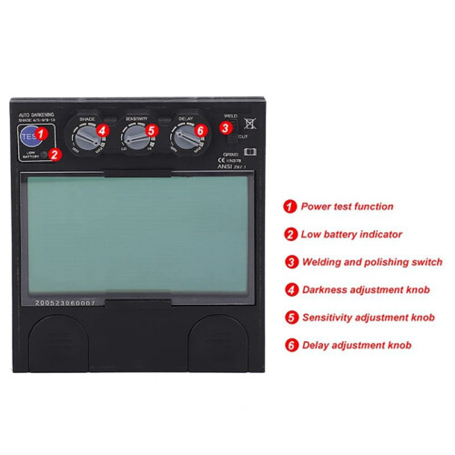 Welding Lens Solar Automatic LCD Dimming Welding Helmet Filter Goggles Welding Lens Panel Replacement Filter 1