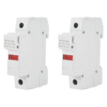 2X RT18-32X AC 380V 32A 1 Pole 10x38mm DIN Rail Mount Fuse Holder Base