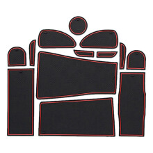 Anti-Slip Rubber Gate Slot Cup Mat for  Prius 30 XW30 ZVW30 2010-2015 Door  Mat Accessories Stickers Red