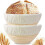 2Pcs Bread Proofing Baskets,Round Rattan Bread Bowls with Liners for Home Bakers Baking Making 23cm 3