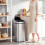 68L Sensor Dustbin Stainless Steel Automatic Kitchen Waste Bin Silver 3