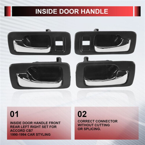 Inside Door Handle Front Rear Left Right Set for  Accord CB7 1990-1994 Car Styling 1
