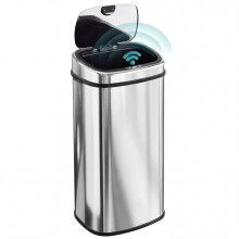 68L Sensor Dustbin Stainless Steel Automatic Kitchen Waste Bin Silver
