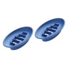 Plateau Ă savon en Silicone souple, 2 paquets, Drainage de-Bleu