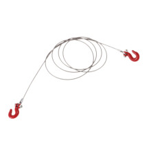 1x Steel Tow Rope with Hooks for SCX10 Wraith Axial D90 Toy Parts & 4Pcs RC Car Round LED Light Cover