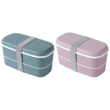 2set Microwavable 2 Layer Lunch Box with Compartments Leakproof Bento Box Insulated Food Container & Green