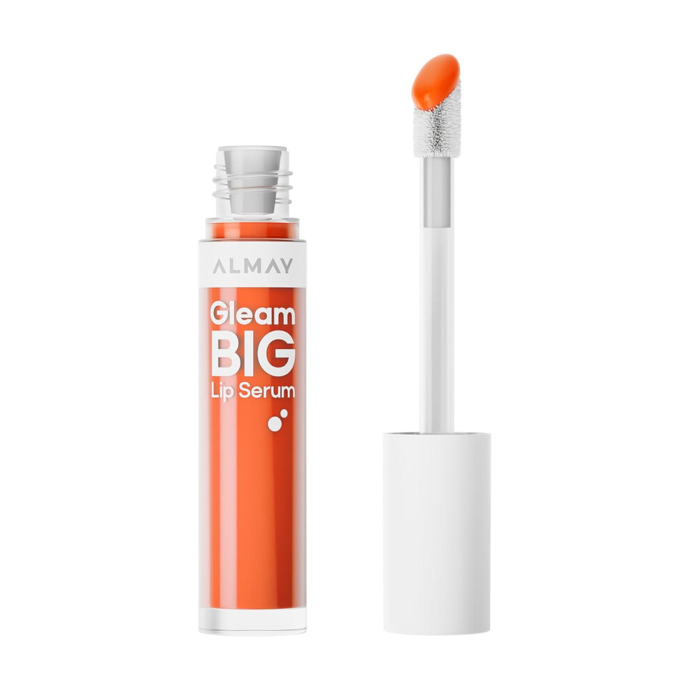 Almay Gleam Big Lip Serum, Hydrating And Moisturizing, Hypoallergenic Lip Gloss, Non-Sticky, 500 Rise And Grind, 0.13 Fl Oz (Rise And Grind)