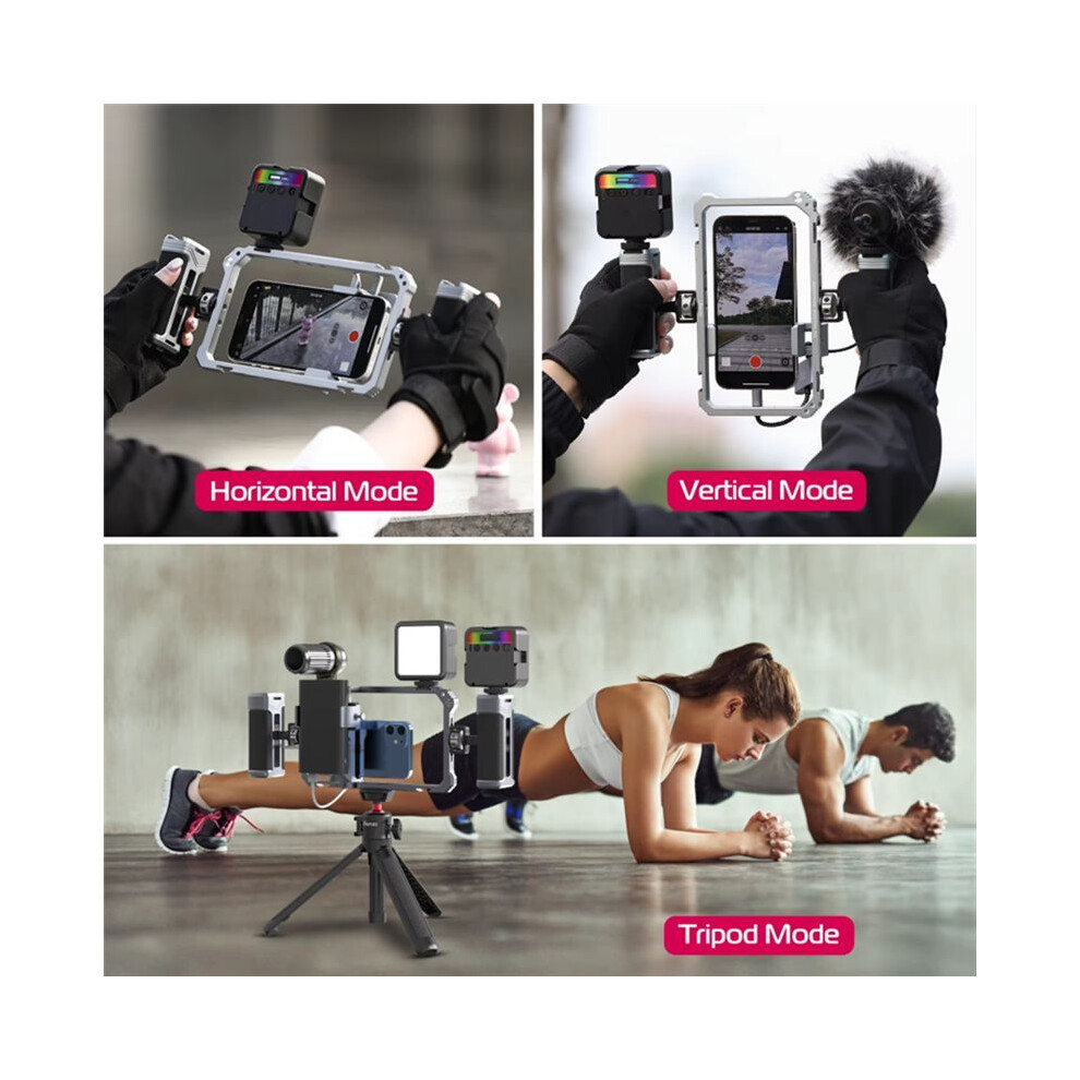 Ulanzi Phone Cage With Dual Handles For 16 15 Pro Max Rig Aluminum Case Stabilizer For Video Recording Filmmaking 6032462118768