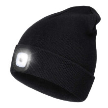 Unisex LED Beanie Hat Light USB Rechargeable Winter Flashlight Christmas Beanie with Light LED Headlamp for Men B
