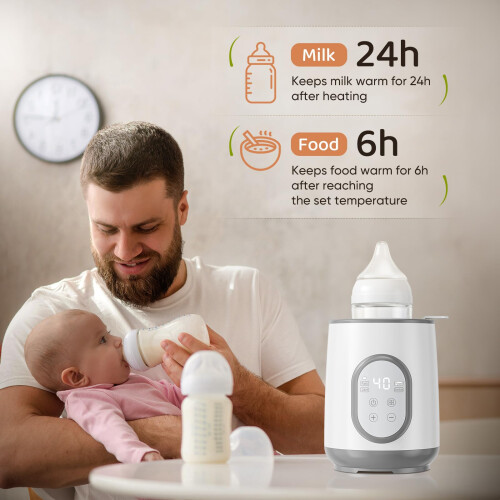 8-in-1 Bottle Warmer with Digital LCD & Timer, 24H Keep Warm 2
