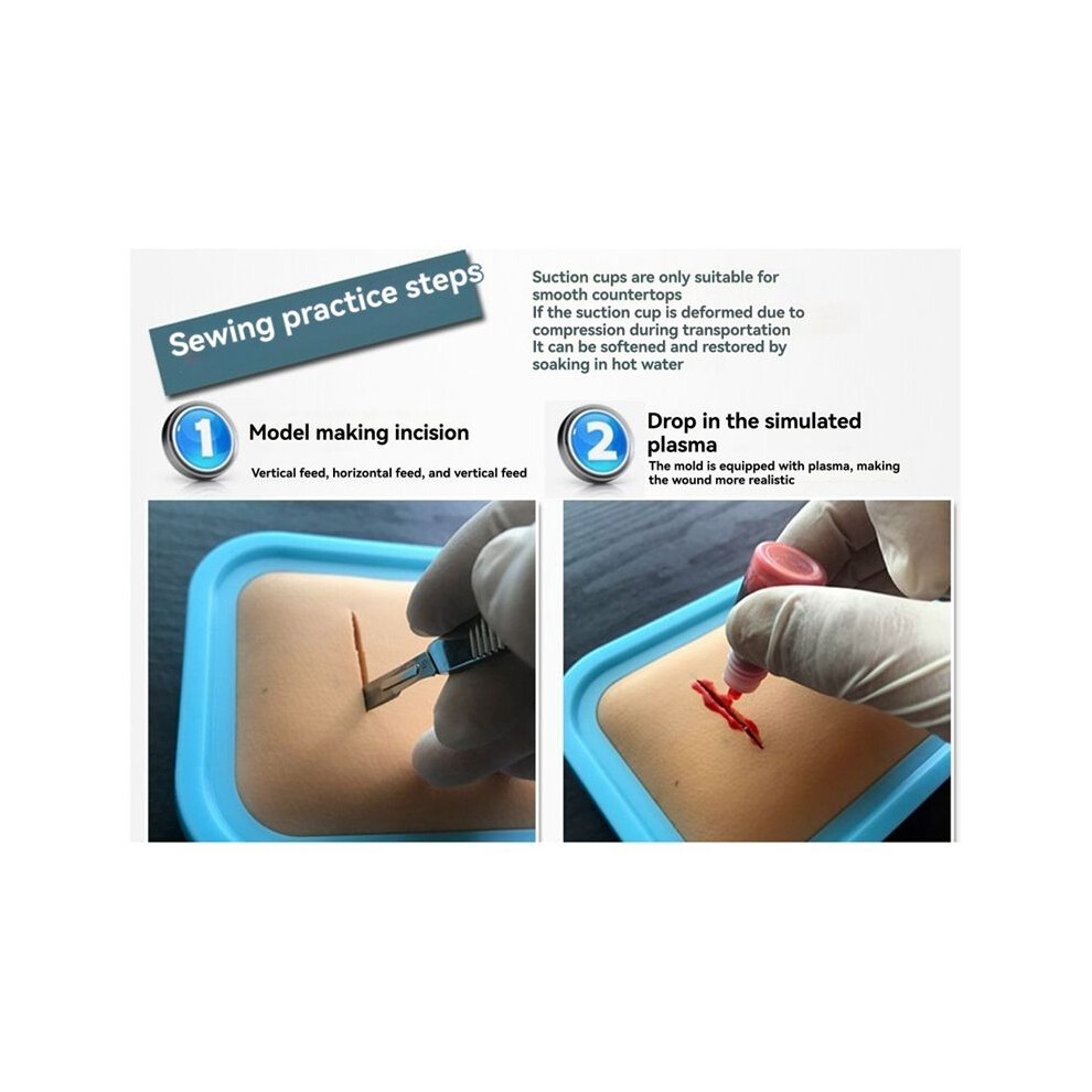 Unisex Medical Student Suture Practice Skin Silicone Suture Module Surgical Debridement Surgery Suture Training Incision Model