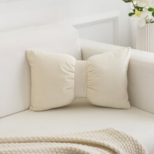 Bow-Shaped Pillow Milky White 30x50cm