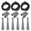 Bolo Tie Accessory Kit Round Slide Textured Tip Black Tip Wire Alloy Replacement End Cap Wire for Bolo Tie Making A 1