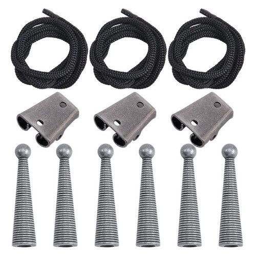 Bolo Tie Accessory Kit Round Slide Textured Tip Black Tip Wire Alloy Replacement End Cap Wire for Bolo Tie Making A