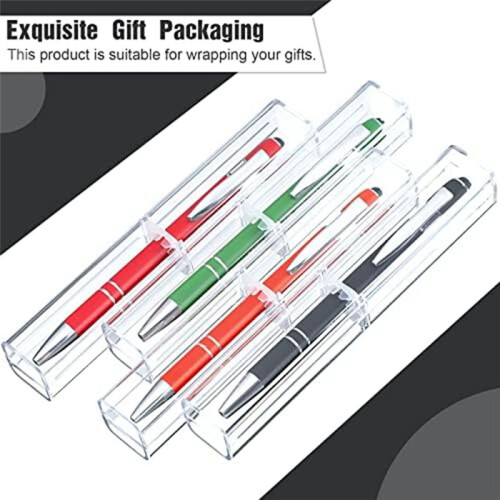 Plastic Clear Acrylic Pen Case, Gift Empty Pencil Boxes Plastic Pen Storage Transparent Plastic Pencil Boxes (40 Pieces) 2
