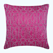 Fuchsia rosa kunstsilkeputetrekk 35x35 cm