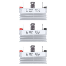 3X Aluminum Heatsink Base Single Phase Bridge Rectifier Diode 75A 1000V