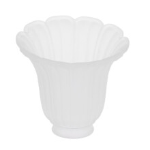 Abat-jour en verre Scavo Bell laiteux n 9