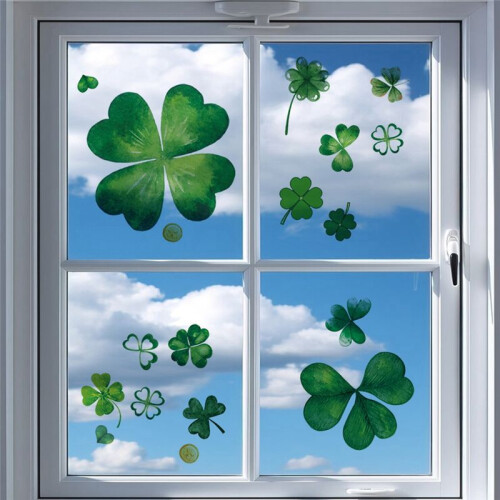 C St Patricks Day Decorations Stickers, St. Patrick'S Day Window Clings Decor 2