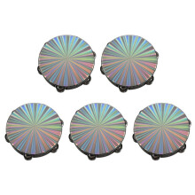 5pcs 8 Inch Wooden Tambourine Handbell Hand Drum Reflective Percussion Instrument Toy Dancing Singing Accompaniment
