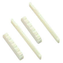 2 Set Elfenbeinfarbig Knochensteg Sattel und Mutter fuer 6 Saite Akustikgitarre
