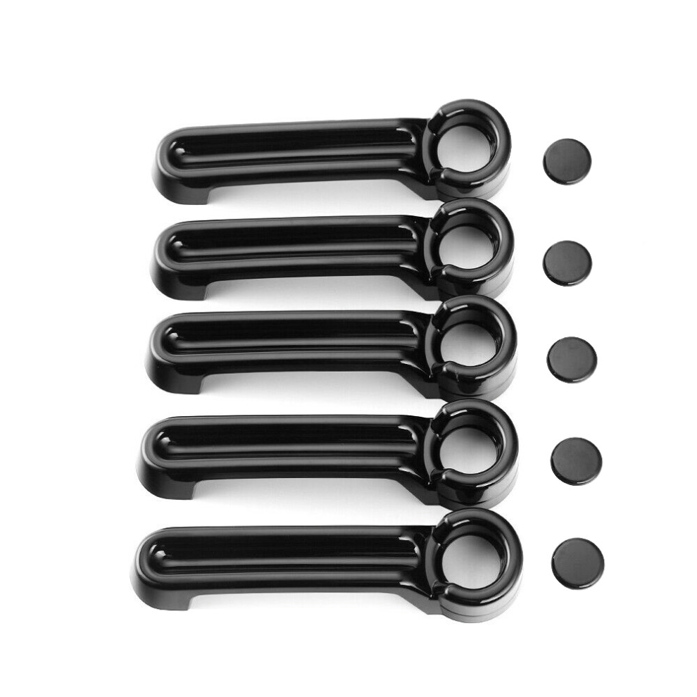Outside Exterior Door Handle & Tailgate Cover Trim For Jk 07-17 Liberty 08-12 Nitro 07-11 Black 4Dr 6032664175279