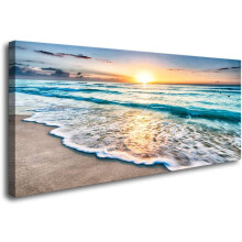 Abstract Canvas Wall Art Print 24 x 48 in, Stretched &