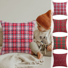 Kerstsneeuw kussenhoes polyester 45x45cm