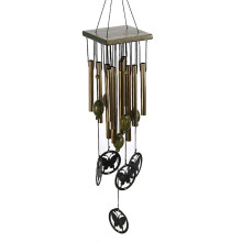 Metallinen tuulikello 12 putkella, 56 cm, ruostumaton
