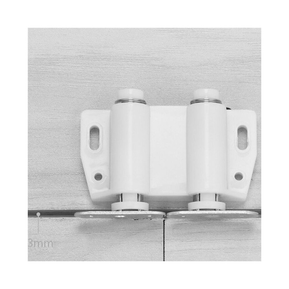 Double Opening Magnet Automatic Rebounder Closer Silent Closing Lock For Furniture Cabinet Drawer White 6031969092748
