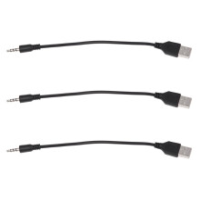 3X 3.5 mm Klinkenstecker AUX Audio Jack zum USB 2.0 Maennlichen Ladekabel Adapterkabel fuer Auto MP3