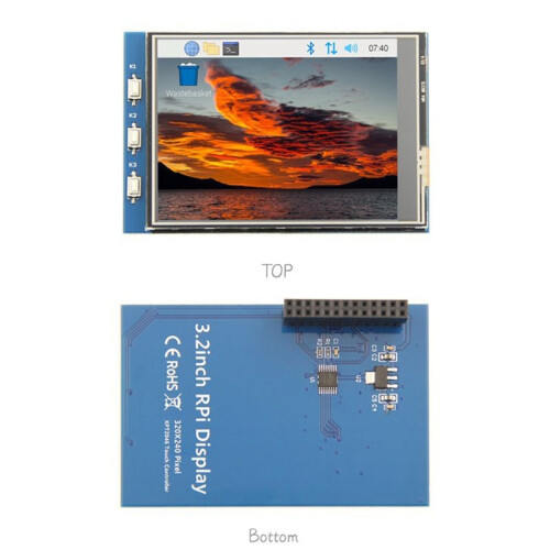 For Raspberry Pi 3.2 Inch Touch Display LCD Raspberry Pi LCD 3B+/4B Multi-Function Display 2