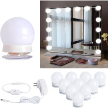 Trealamh Soilse Vanity LED Stíl Hollywood – 10 mBolgán In-mhéadaithe