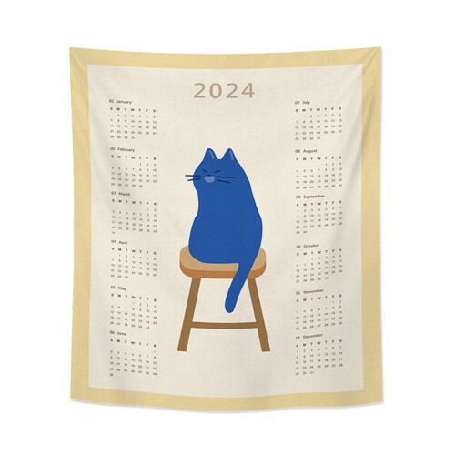 2024Kalenteri-seinävaatekangas