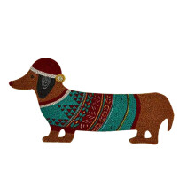 Tapis d'entrée antidérapant à motif chiens rigolos, 61 x 91 cm