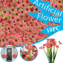 10-delt realistisk kunstig blomsterbukett