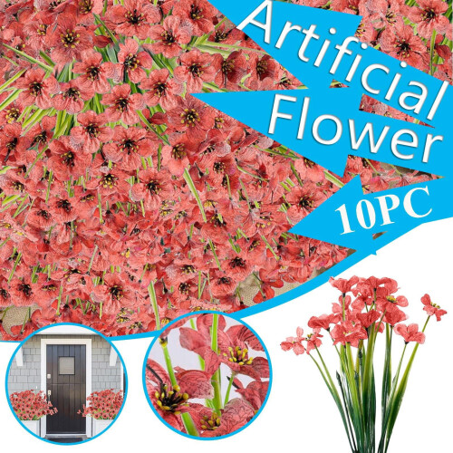 10-delt realistisk kunstig blomsterbukett