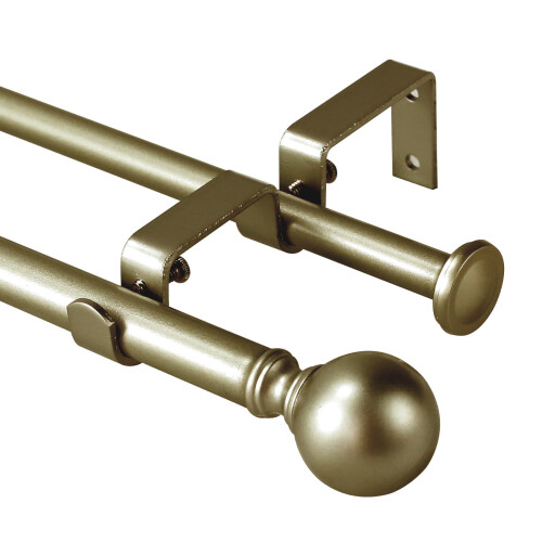 Σετ διπλών κουρτινόξυλων Urbanest 5/8" & 1/2" 48-84" μαύρο