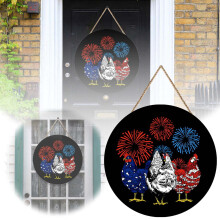 Pendentif en acrylique en forme de poulet pour la fête de l'Indépendance, avec ruban