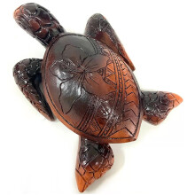 Statue de tortue en résine décorative 15 x 11 x 4 cm