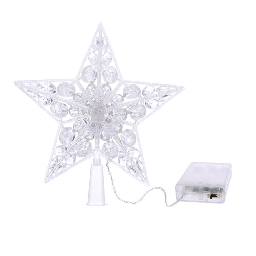 LED-lysende stjernetrætop, 21 cm