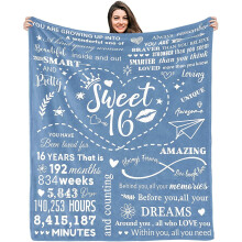 Decke zum 16. Geburtstag für Teenager-Mädchen, 50 x 60 Zoll