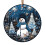 Blue Snowman Christmas Ornament 3 inch 1