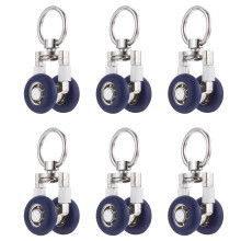Poleas silenciosas para rieles de cortinas (6 piezas)