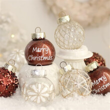 25 Pack Christmas Baubles 2.36 Inch Silver Shatterproof PVC