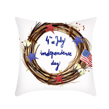 Kissenbezug mit amerikanischer Flagge – Plüsch, 45 x 45 cm, für den Innenbereich