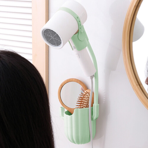 Support mural pour sèche-cheveux en forme de cactus – Fixation sans perçage
