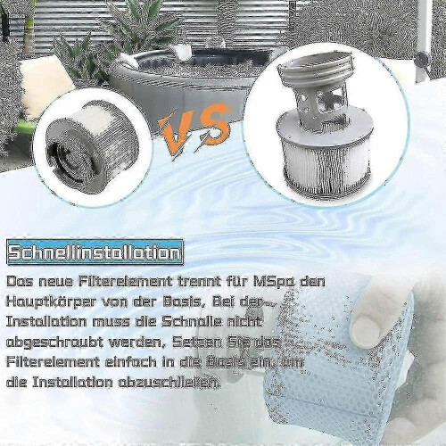 26-27 Packung mit 8 Ersatzfilterkartuschen für Mspa aufblasbare Pools, Jacuzzis_P 1