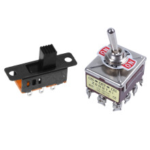 3 Positions 12 Pin Latching Toggle 4PDT with 10 x 0.5A 50V 3 Position 2P2T DPDT Panel Mount Slide